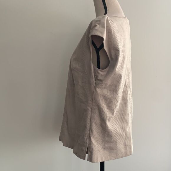 W By WORTH FAUX SUEDE SNAKESKIN TOP - Picture 3 of 8